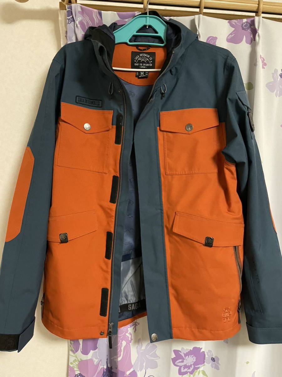 saga outerwear サガ　スキーウェア　Mサイズ　上下セット_画像2