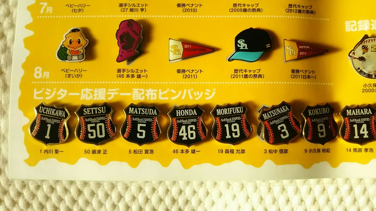 2012 クラブホークス限定 ソフトバンクホークス ピンバッジ 2012 クラブホークス限定 ソフトバンクホークス ピンバッジ