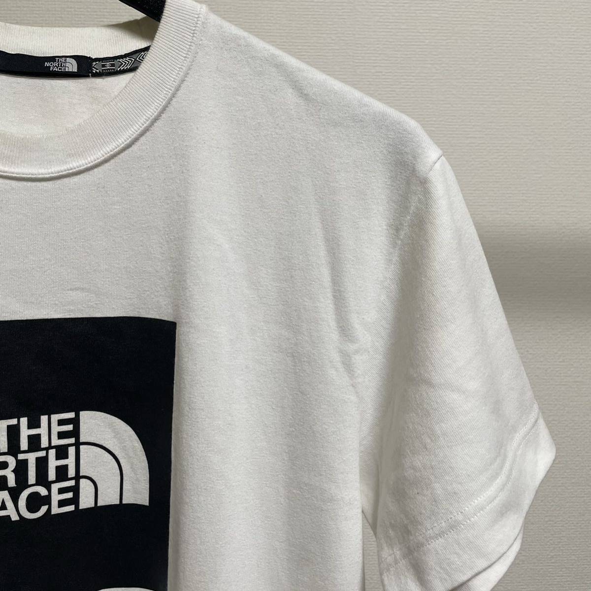 【美品】ノースフェイス Tシャツ【Mサイズ】RAGE S/S Box Logo Tee ホワイト【NT31964】レイジ ボックスロゴティー スタンダード SUPREME