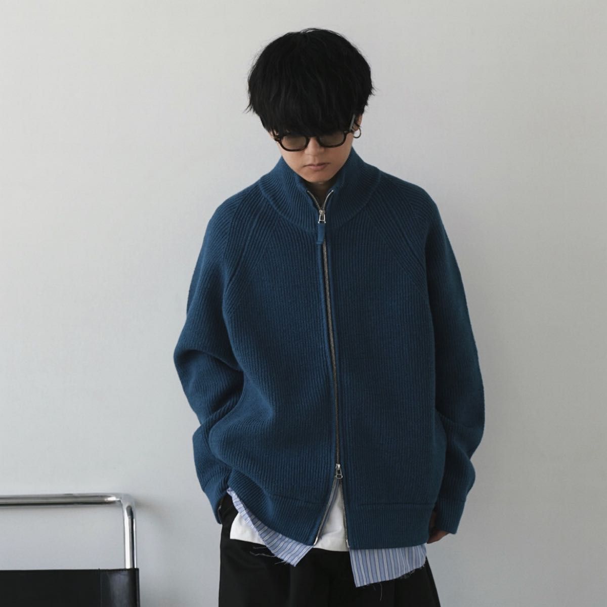 早い者勝ち!WYM HEAVY WEIGHT DRIVERS KNIT ブルー