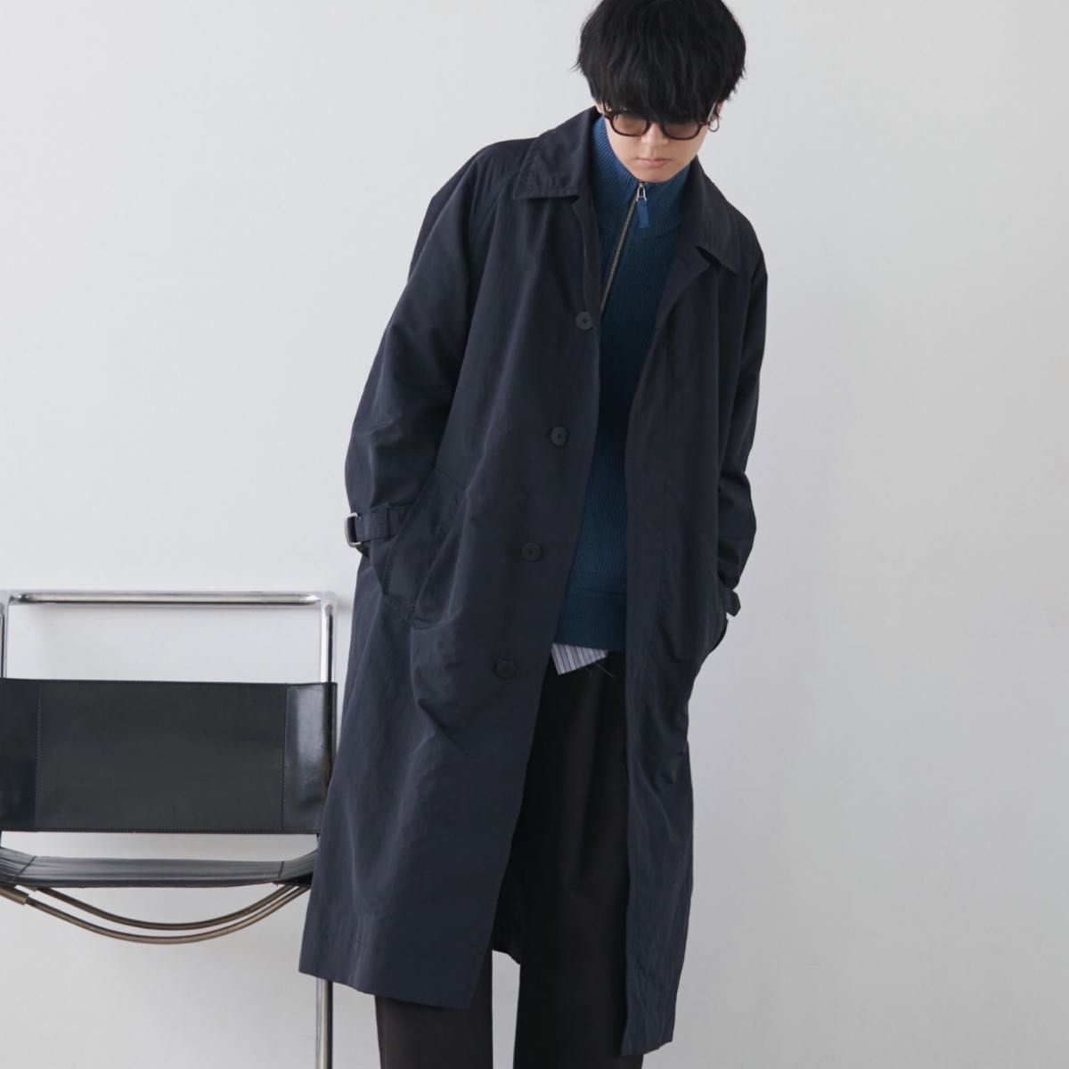 早い者勝ち!WYM HEAVY WEIGHT DRIVERS KNIT ブルー