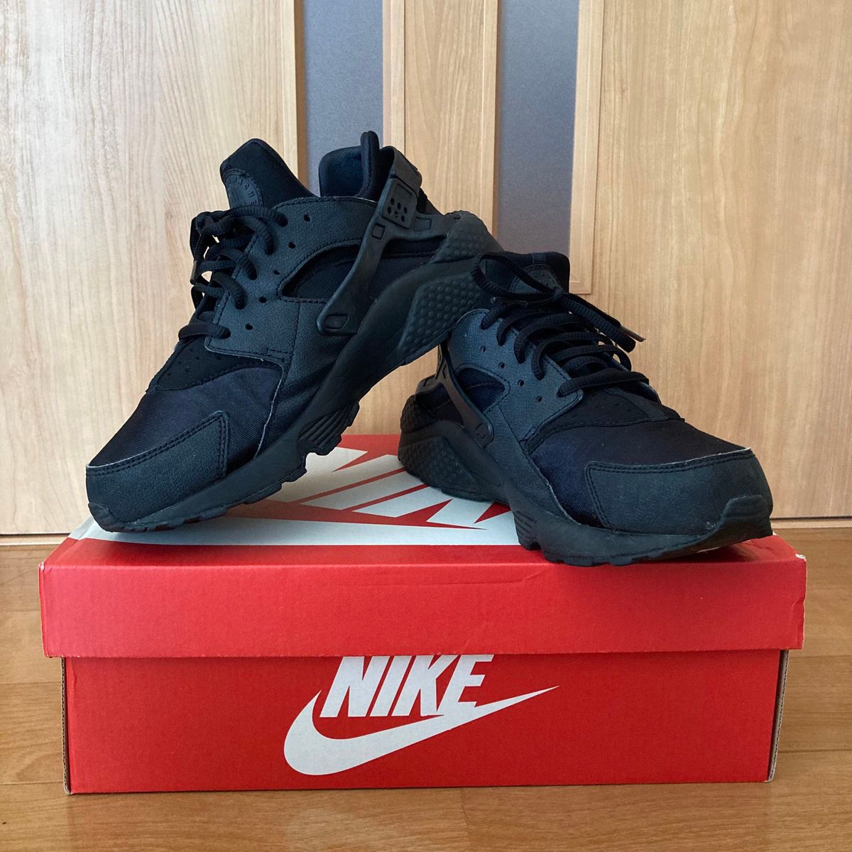 NIKE AIR HUARACHE BLACK ナイキ エア ハラチ オールブラック　黒　27cm