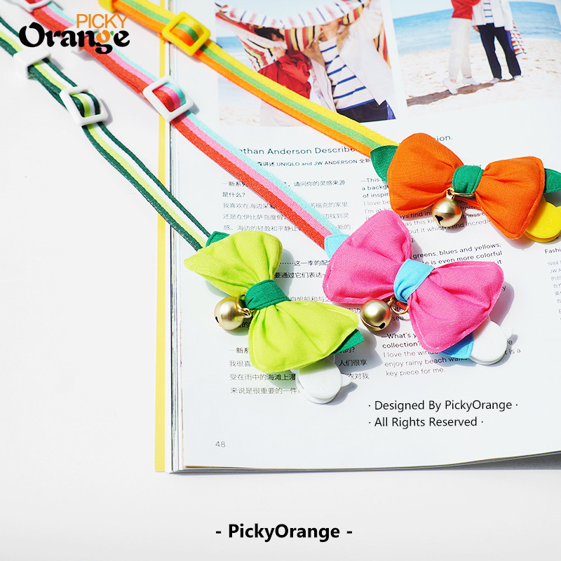 Picky Orange праздничный день. праздник. .. кошка ошейник ошейник для кошки . собака колокольчик имеется регулировка возможность симпатичный легкий домашнее животное ошейник безопасность пряжка есть 