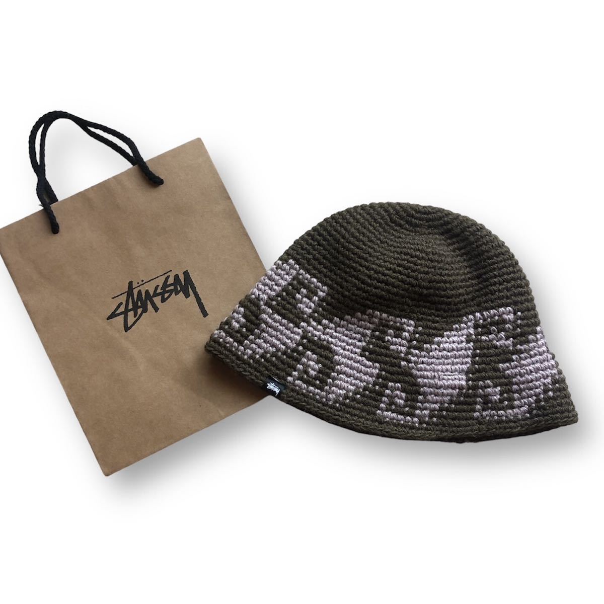 送料370円 Stussy waves knit bucket hat ステューシー ウェーブニット