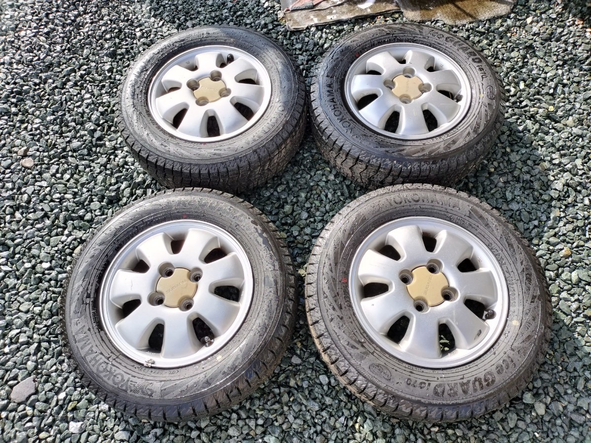 中古　スバルサンバーディアスワゴンTW1/TW2純正アルミホイール＆165/70R13 IG70 2022年製 ４本セット_画像1