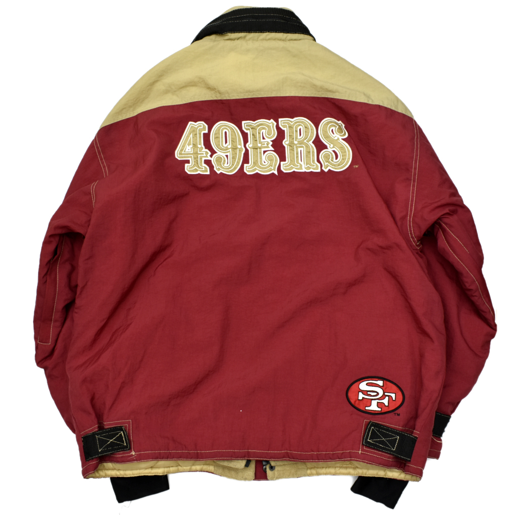 90s ビンテージ Champion チャンピオン NFL サンフランシスコ 49ERS 中綿ジャケット フリースレイヤード size.XL