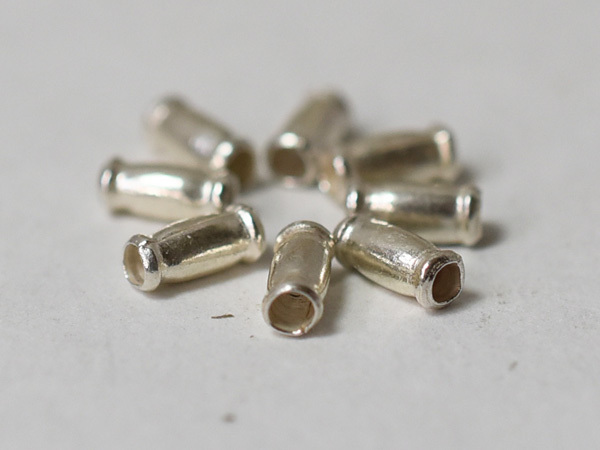 ●わくわくとんぼ玉★得割! カレンシルバー耳付丸管型小粒ビーズ8個セットP (Φ2.5mm) Karen silver 925 銀 ハンドメイド【T20001P】_画像1