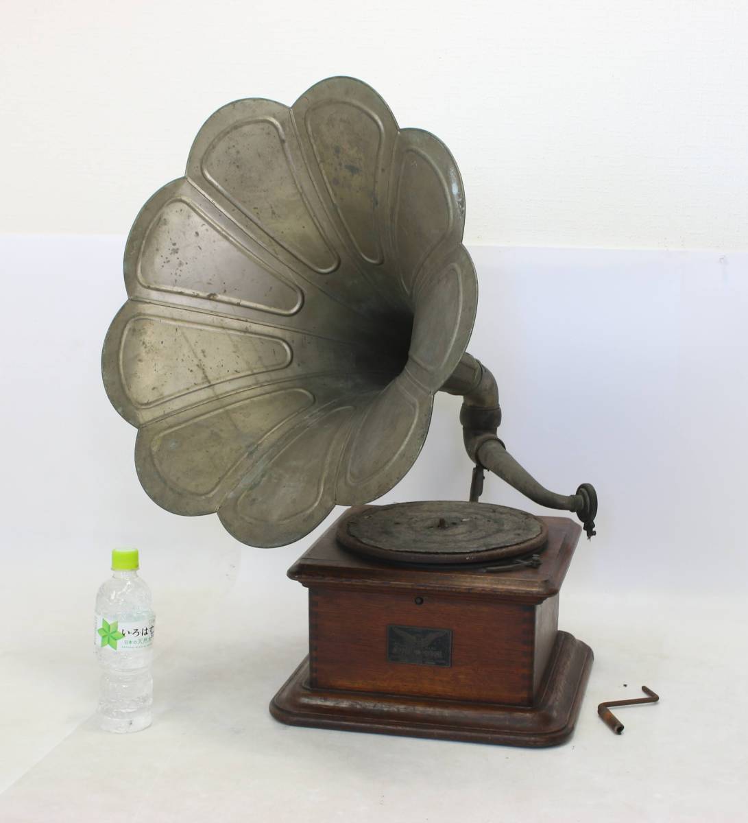 AZ-769 ジャンク ラッパ付 蓄音機 NIPPONOPHONE ニッポノホン レコード