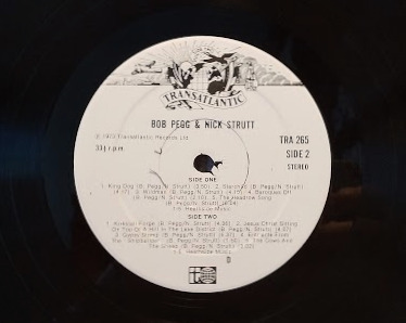 BOB PEGG AND NICK STRUTT-Same/試聴/'73 英Transatlantic原盤 Mr. Fox 英トラッド 盤洗浄済の画像2