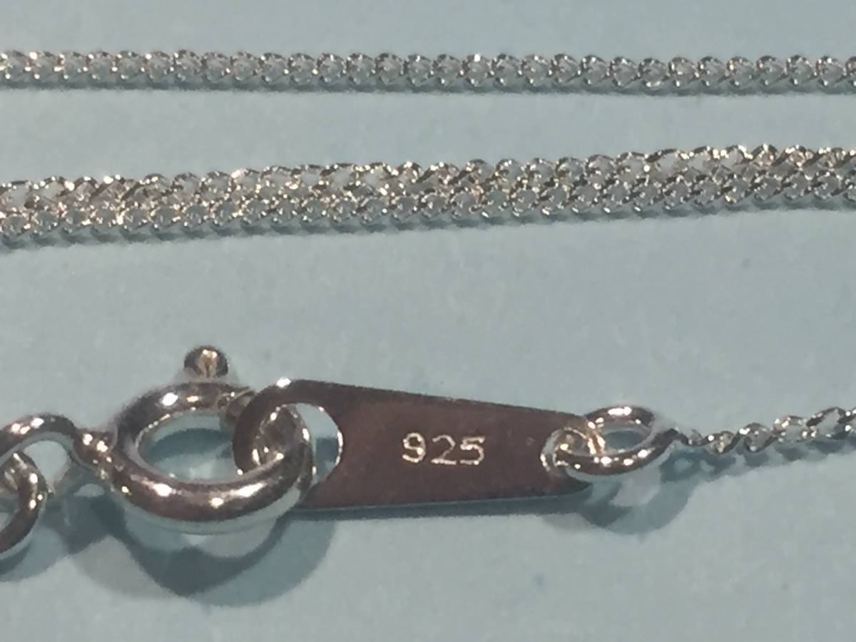   серебро ②　Silver 925 ... цепь  45ｃｍ , ... тонкий  0.9 миллиметр  ширина  C25  гравировка  есть  -N