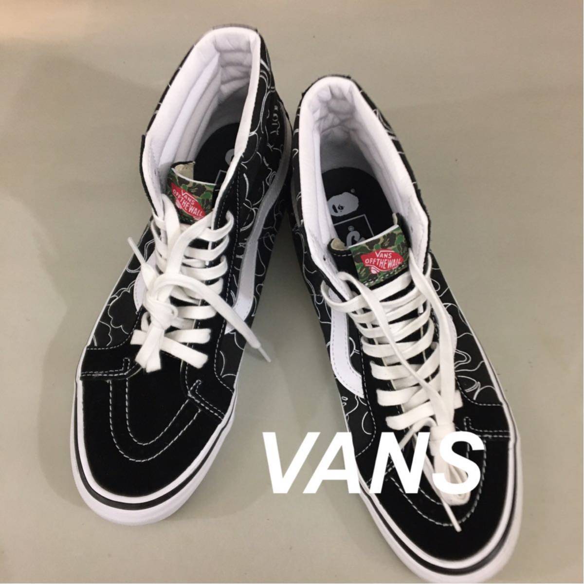 訳あり】 VANS×BAPE 【新品未使用】【コラボ】バンズ SK8-HI $◇ 28.5