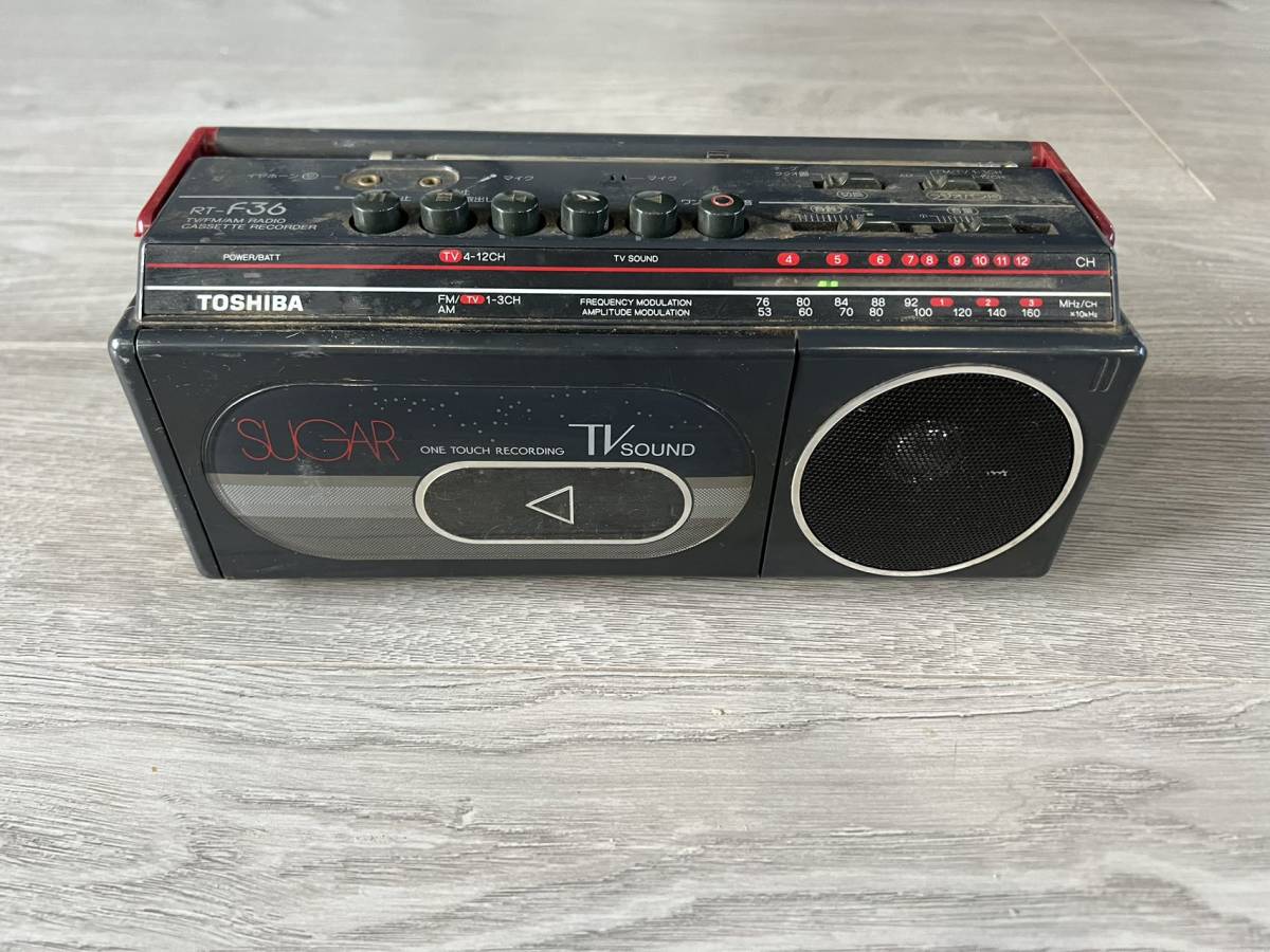 TOSHIBA SUGAR RT-F36 東芝 ラジカセ ジャンク品(ラジカセ)|売買され