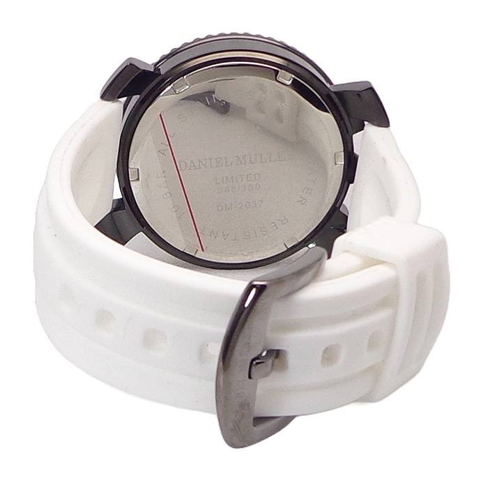 腕時計 メンズ ウォッチ ダニエル ミューラー DM2037 ブルー 10気圧防水 クロノグラフ ステンレス ラバーベルト_画像5