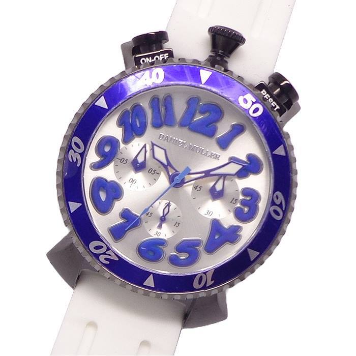 腕時計 メンズ ウォッチ ダニエル ミューラー DM2037 ブルー 10気圧防水 クロノグラフ ステンレス ラバーベルト