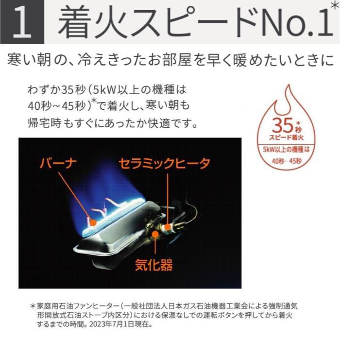 ダイニチ 石油ファンヒーター FW-25S4-S ライトシルバー 木造7畳 コンクリート9畳タイプ 出力2.5kw タンク3.5Ｌ ファンヒーター_画像2