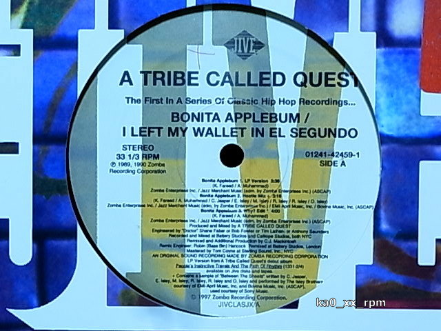 ★☆A Tribe Called Quest「Bonita Applebum / I Left My Wallet In El Segundo」☆★5点以上で送料無料!!!_画像2