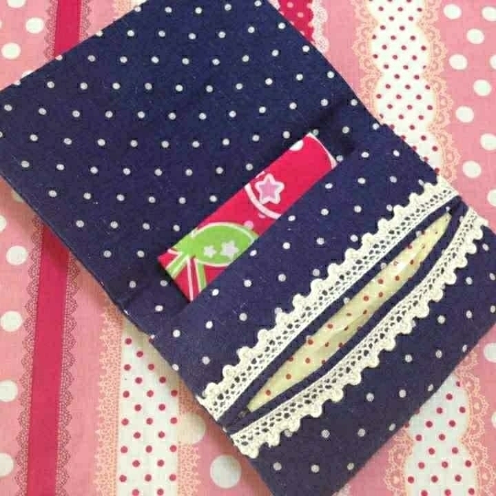  hand made movement pocket simple polka dot navy blue 