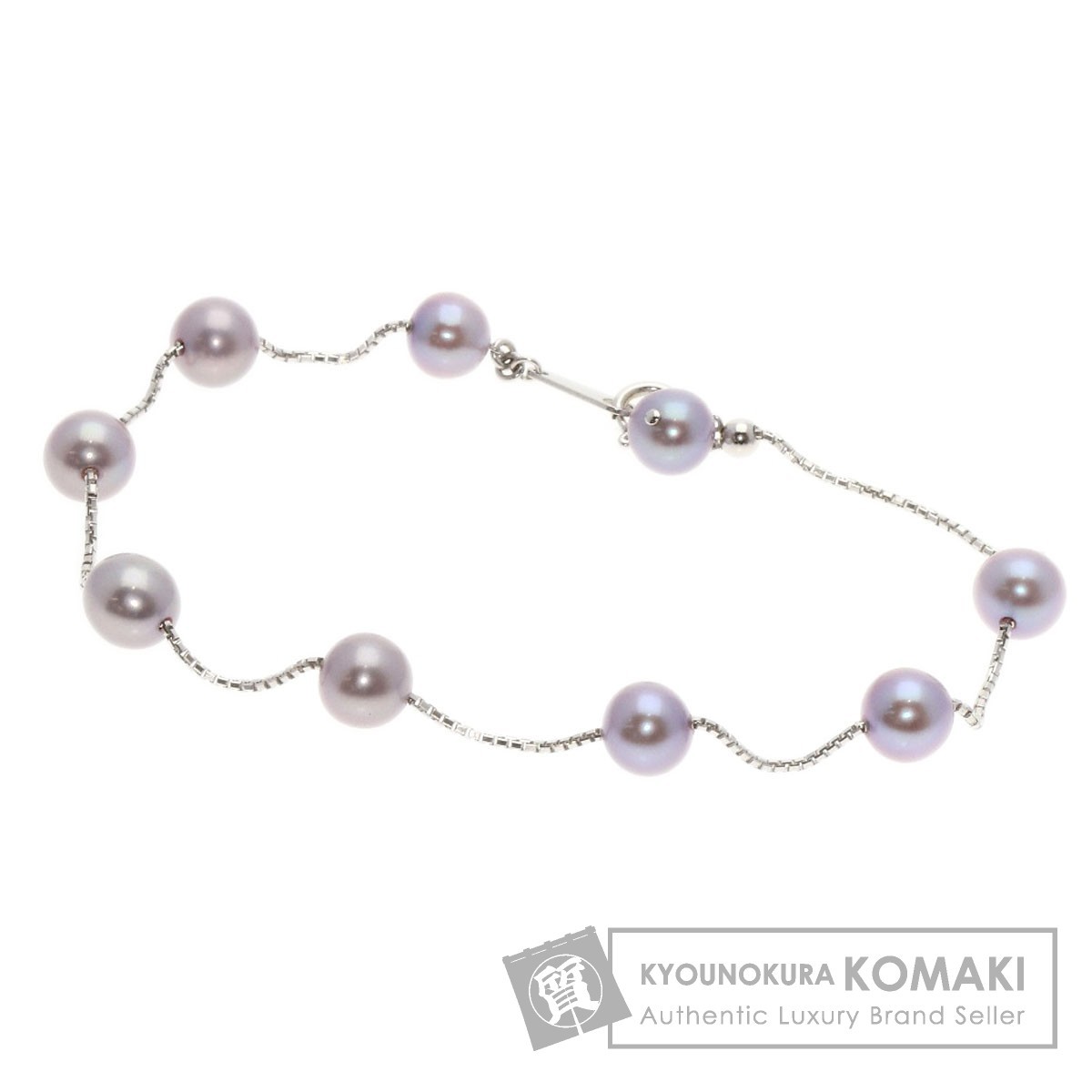 TASAKItasaki station fresh water pearl pearl bracele K18 white gold lady's used 