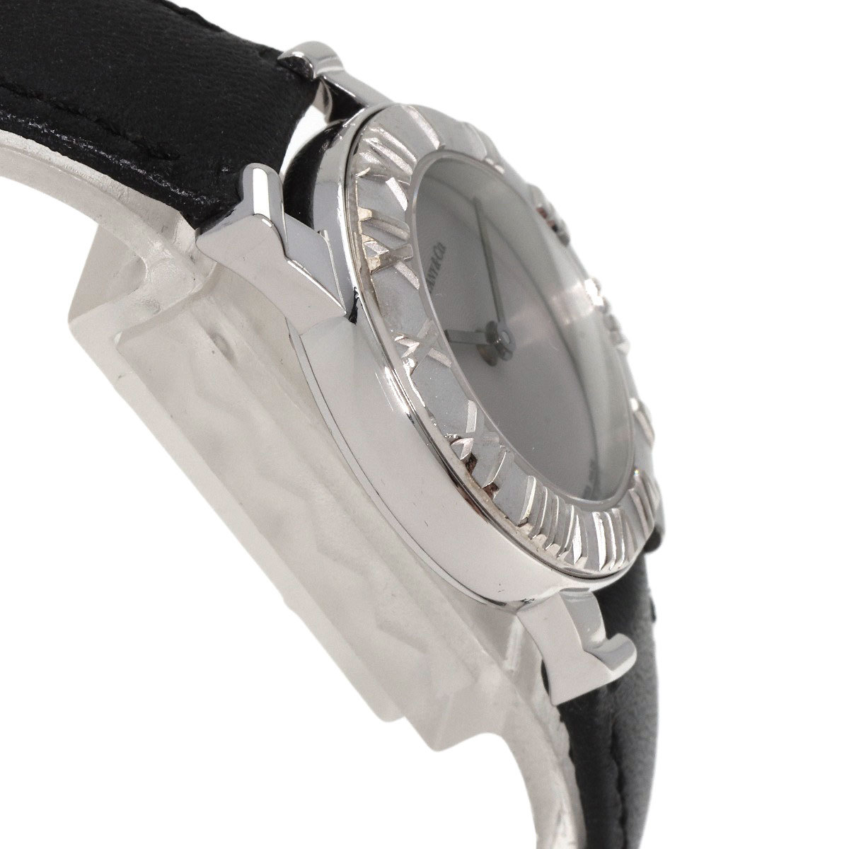 TIFFANY&Co. ティファニー アトラス ドーム 腕時計 シルバー 革 レディース 中古_画像6