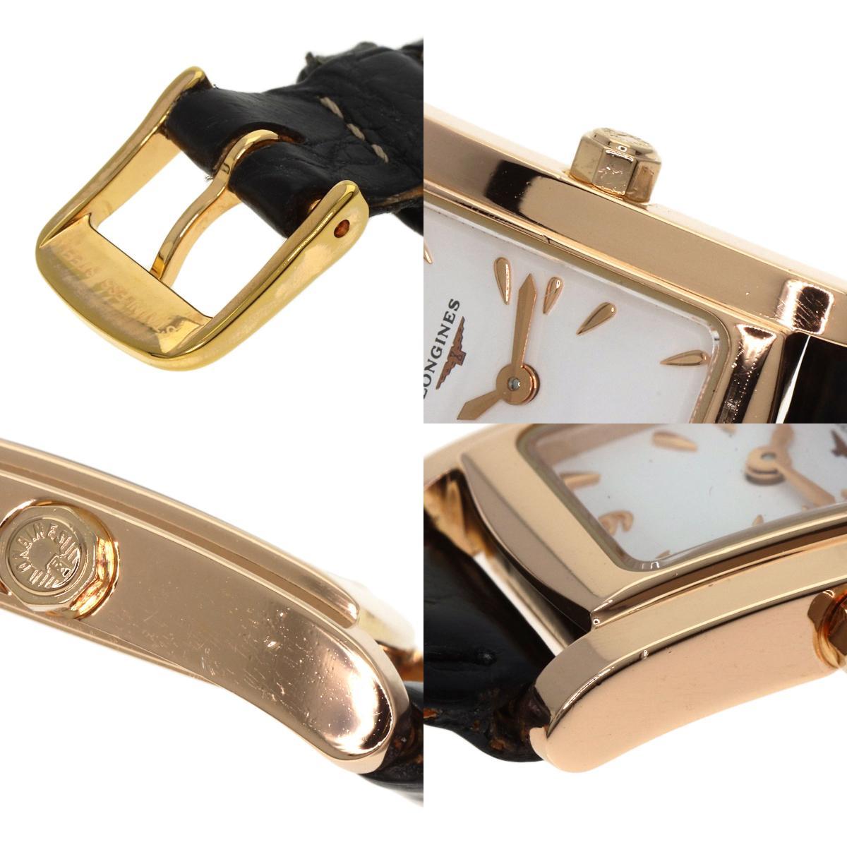 LONGINES Longines L5.158.8 Dolce Vita наручные часы K18 розовое золото есть гетры женский б/у 