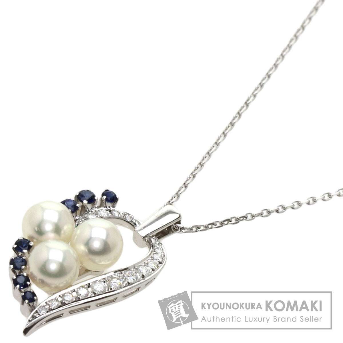 MIKIMOTO ミキモト アコヤパール 真珠 サファイア ダイヤモンド
