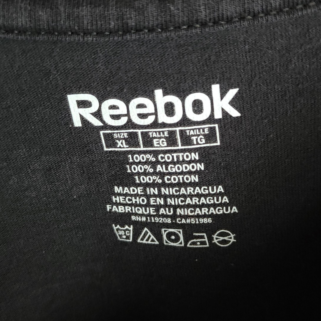 K/XLサイズ/古着リメイク Reebok リーボック ピッツバーグペンギンズ シドニークロスビー 裾フリル Tシャツ 黒(ブラック)系 USED 古着_画像5