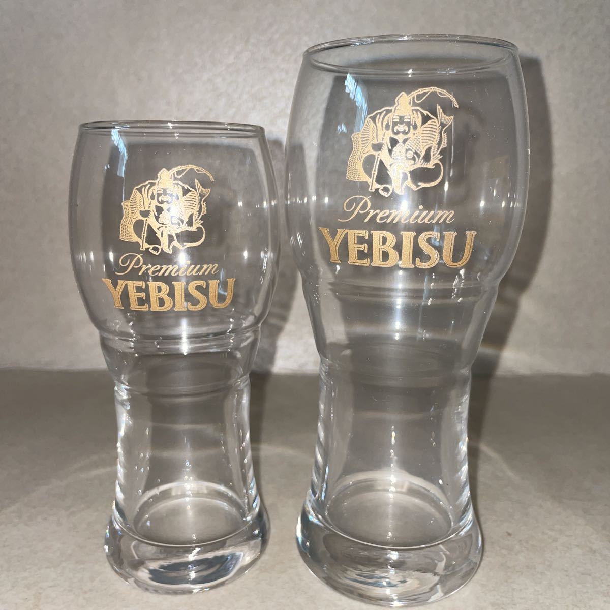  prompt decision! unused #e screw beer multi tumbler beer glass large small set pair #bi Agras pirusna- not for sale 