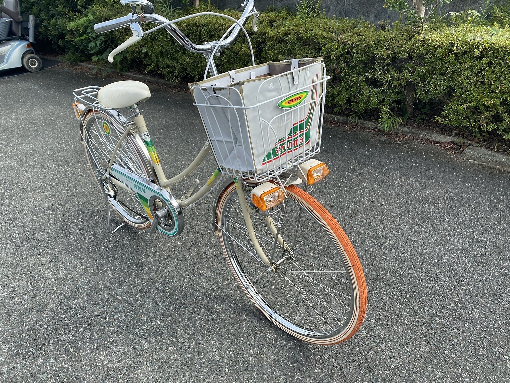 昭和レトロ　キンキサイクル　NICE　24型5段　婦人スポーツ車　長期保管未使用車　現状販売　ツインライト_画像1