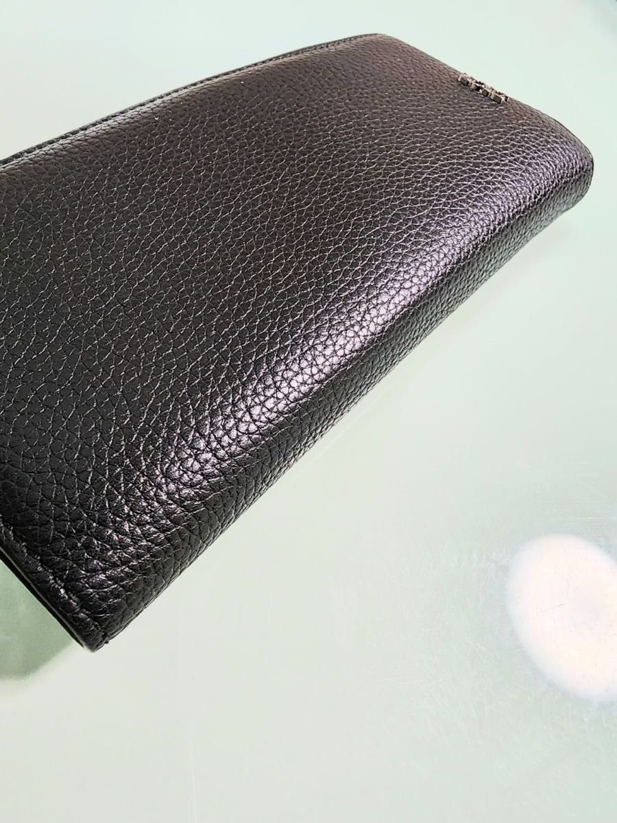 美品 DIOR ディオール 長財布 バーティカルウォレット レザー ブラック