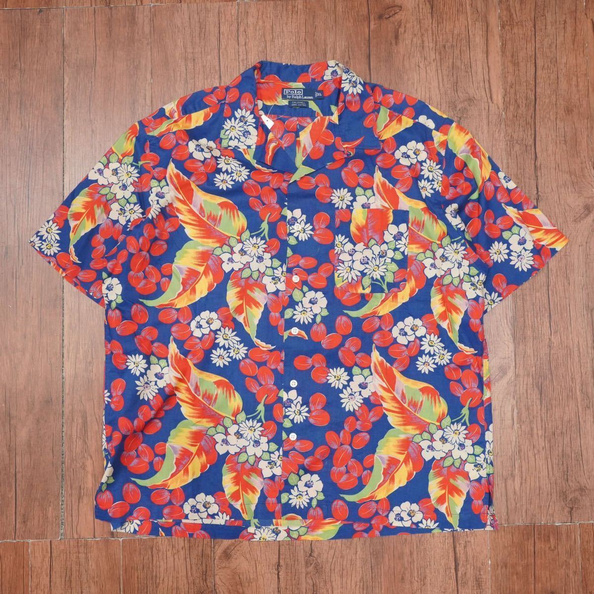 ralphlauren caldwell 開襟シャツ XL/ラルフローレン オープンカラーシャツ アロハシャツ 花柄