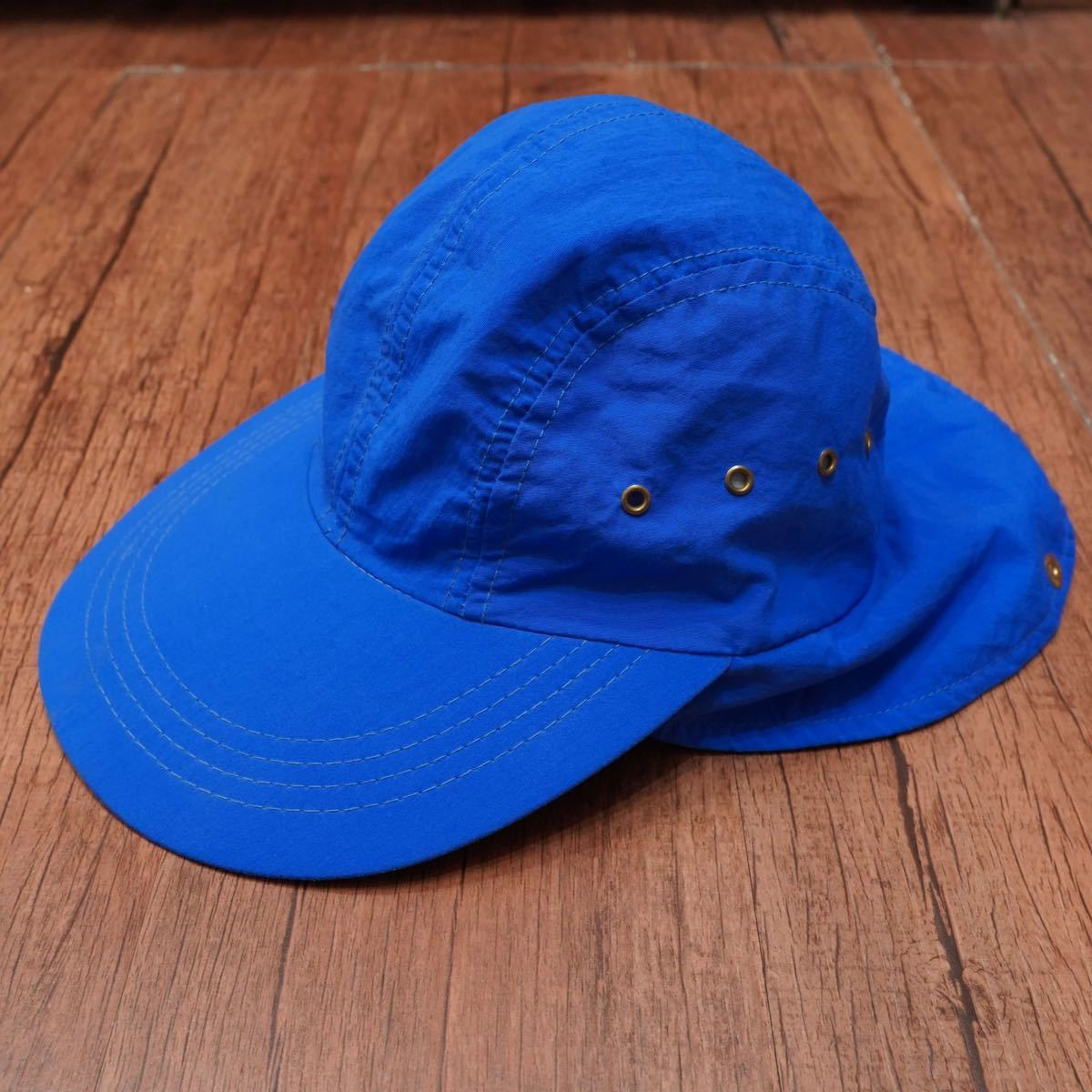 日本初の L.L.Bean L/青 サンシェード ロングビル キャップ 帽子