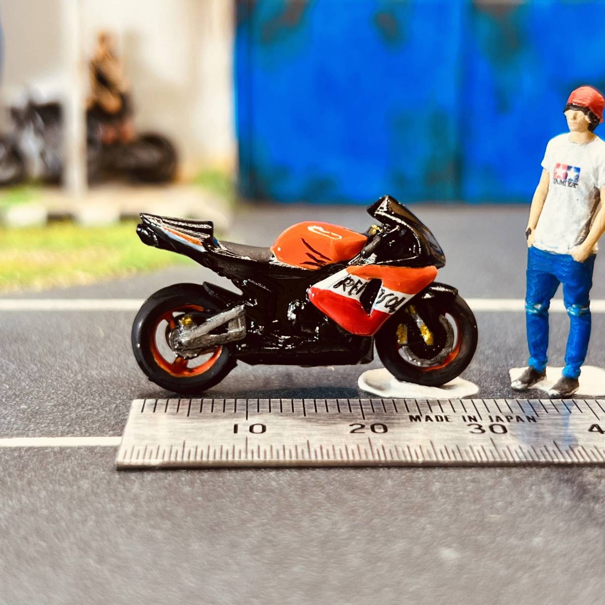 【ZZ-035】1/64 スケール ホンダ CBR600RR レプソル バイク フィギュア ミニチュア ジオラマ ミニカー トミカ_画像2