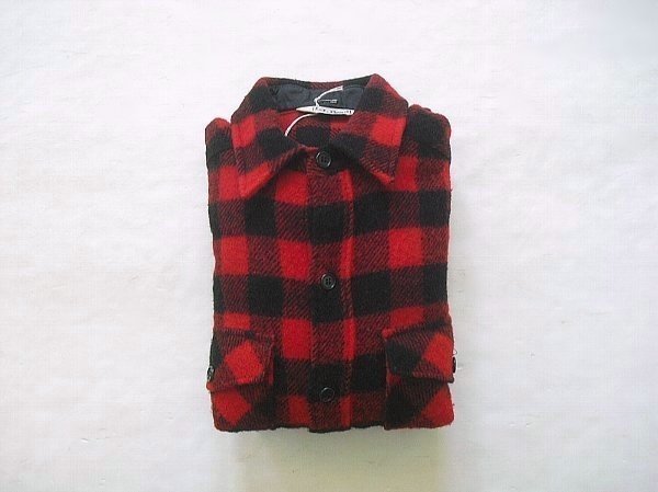 L.L.Bean Wool Shirt （1980年代） エルエルビーン　ウールシャツ　Made in U.S.A.　赤黒　＠M　バッファローチェック　USED　ヴィンテージ