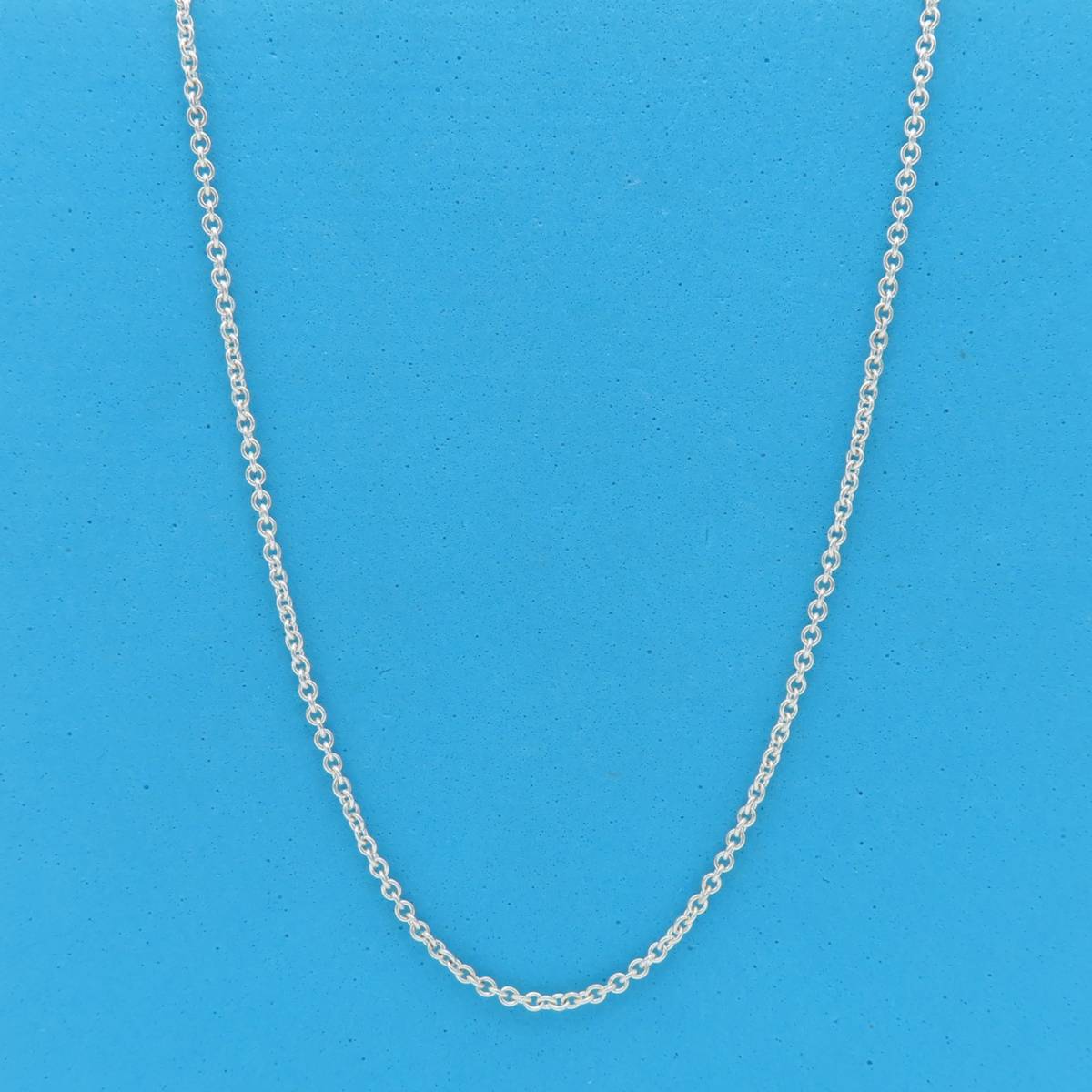 【送料無料】 美品 Tiffany&Co. ティファニー ラージ シルバー ネックレス ミディアム チェーン SV925 46cm SK12