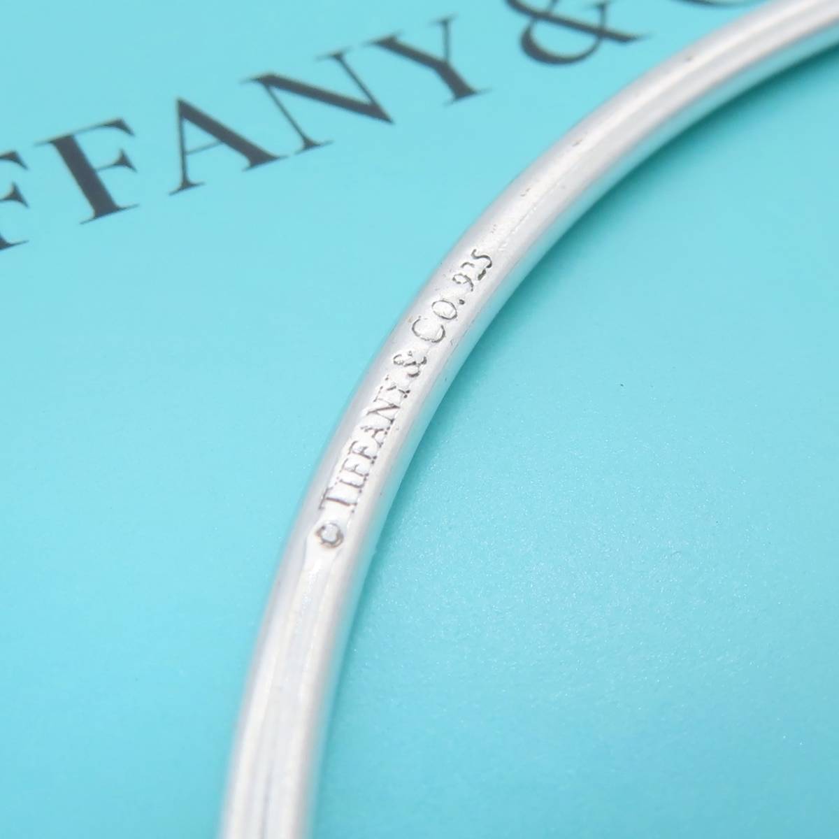 [ free shipping ] ultimate rare beautiful goods Tiffany&Co. Tiffany simple Circle silver bangle SV925 bracele RP78