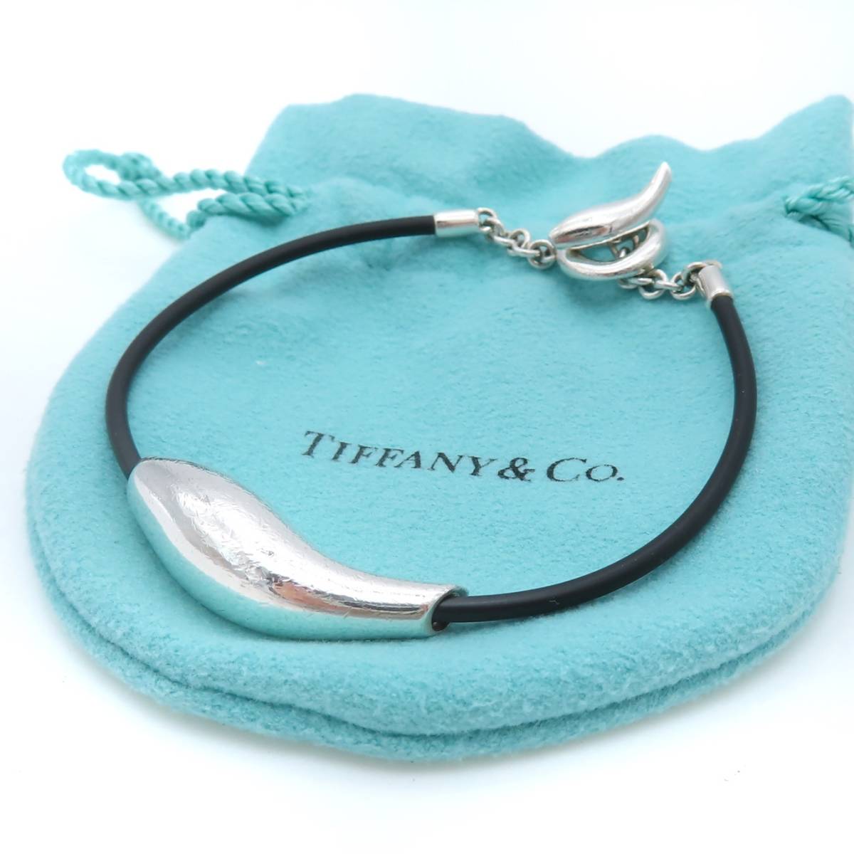 【送料無料】 極希少 Tiffany&Co. ティファニー フランクゲーリー フィッシュ トグル ラバー シルバー ブレスレット SV925 HS71