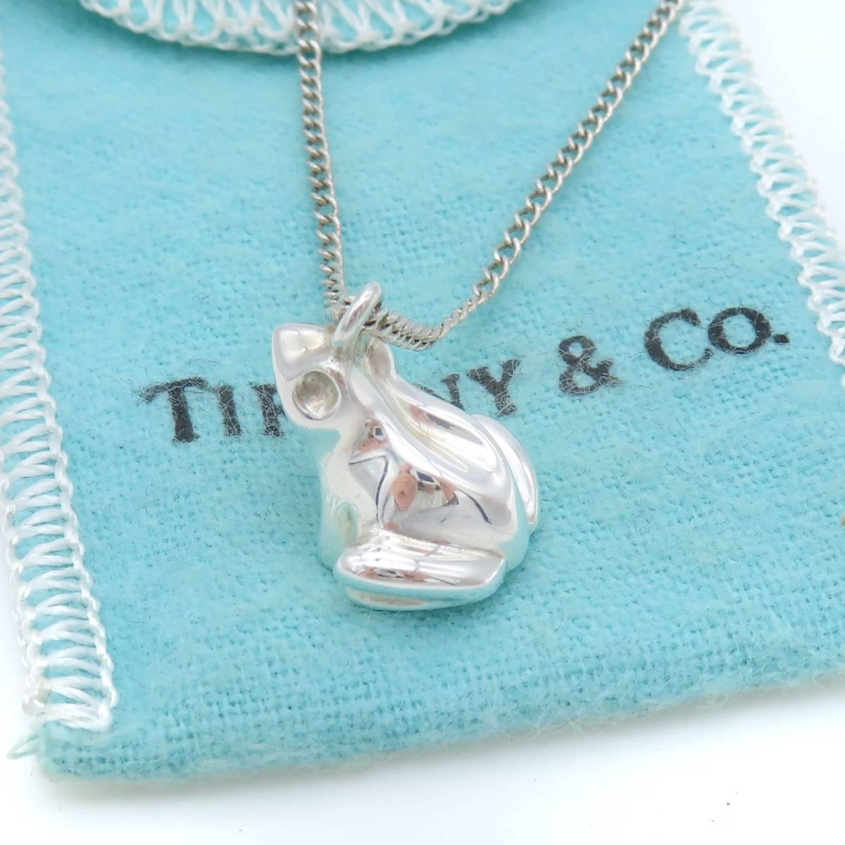 【送料無料】 極希少 美品 Tiffany&Co. ヴィンテージ ティファニー フロッグ シルバー ネックレス STERLING カエル HS79