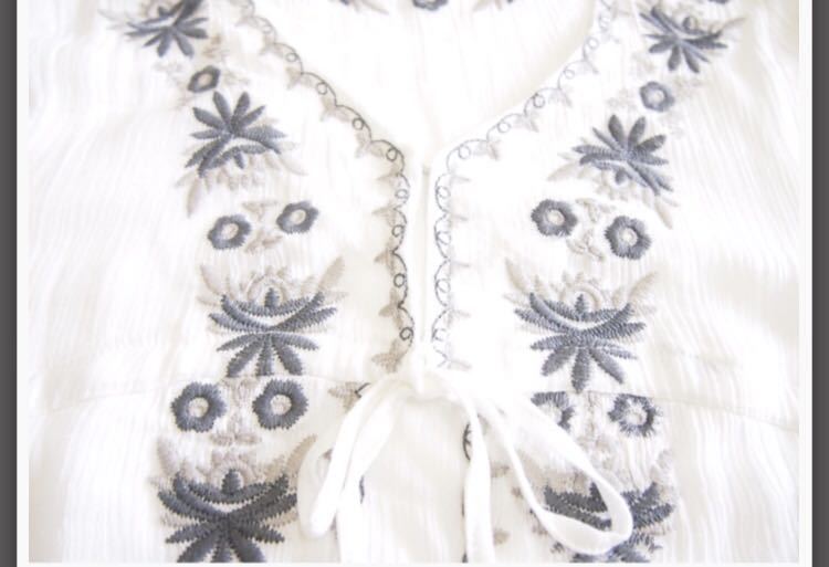  complete sale!HIAND is Ian do flower embroidery white One-piece / regular price 9612 jpy * Horie direct beautiful 