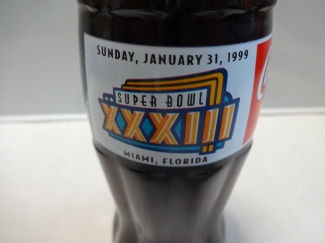 コカコーラ 1999年　SUPER BOWL MIAMI FLORIDA USA　スーパーボール ボトル瓶　未開封　デッドストック　飲めません！！　_画像2