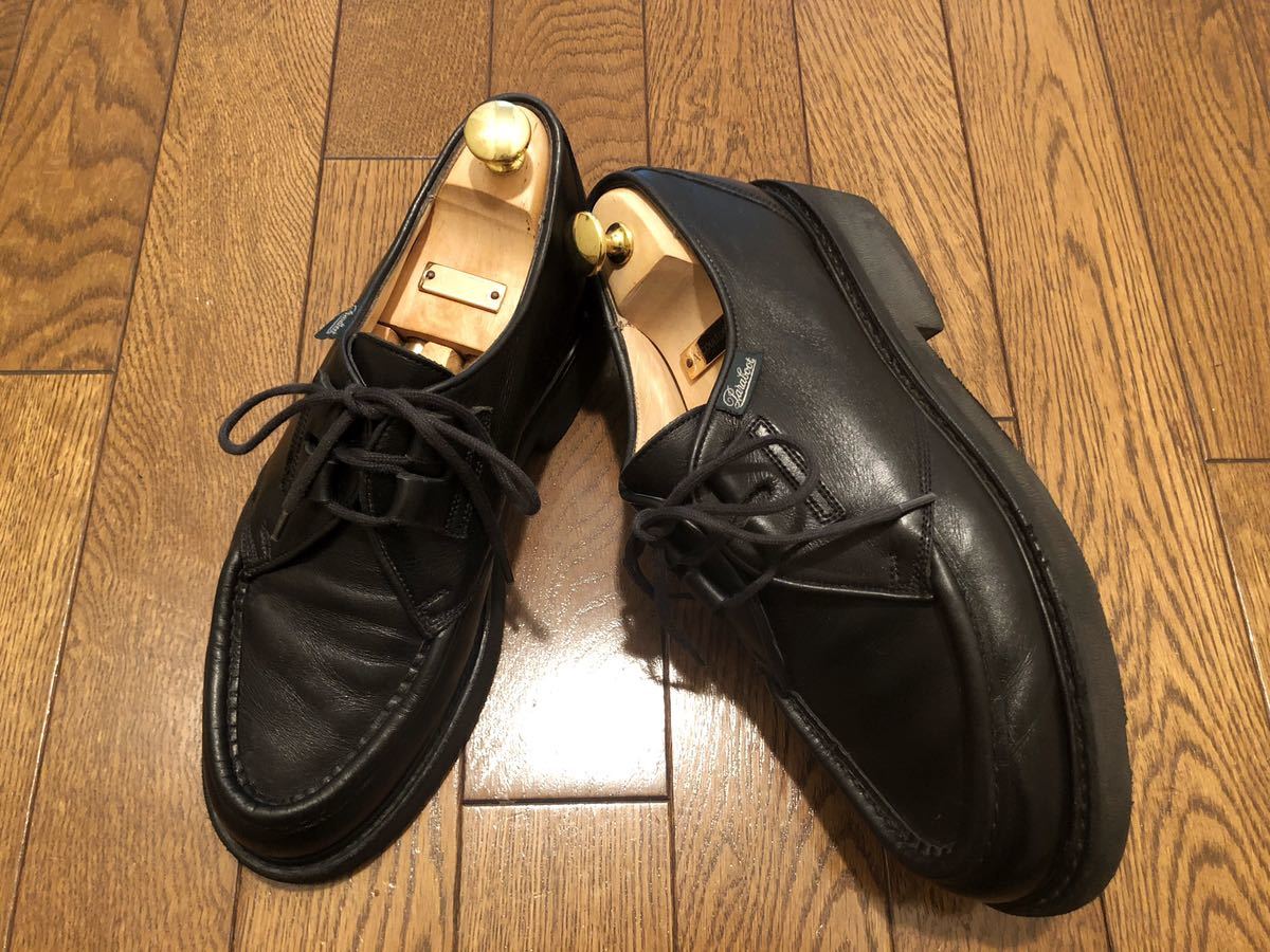 極美品 UK8.5 黒 Paraboot パラブーツ フランス製 シャンボード-