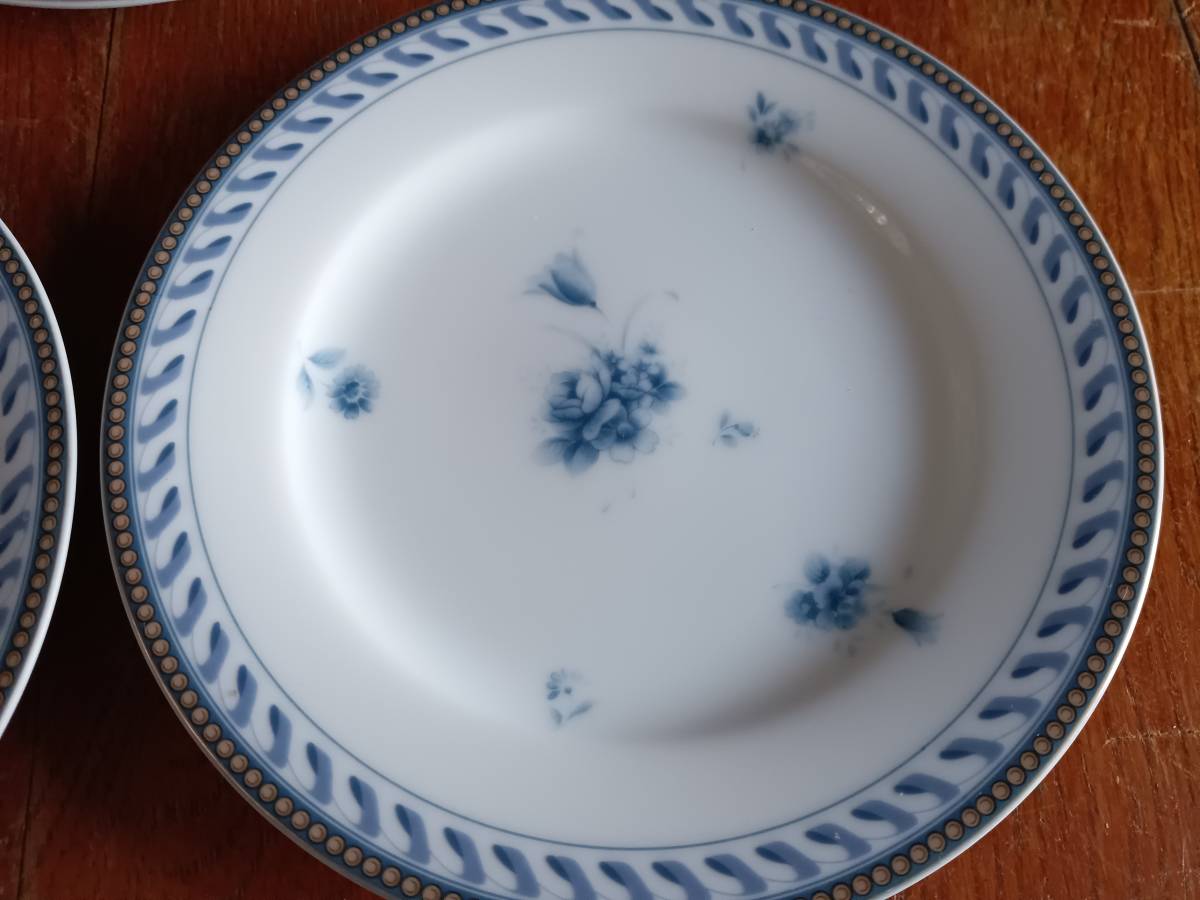 【廃盤品】ノリタケNoritake REBECCA 花柄プレート皿3枚セット　*0923_画像2