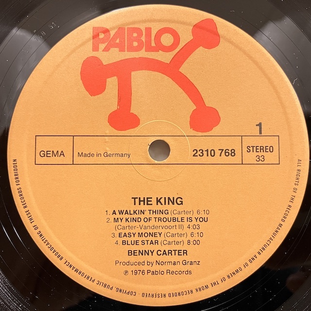 ●即決LP Benny Carter / The King 2310768 j38411 独オリジナル ベニー・カーター _画像3