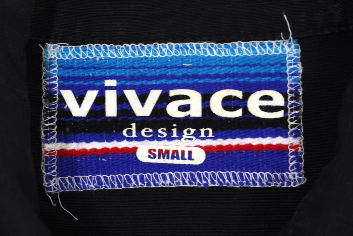 【美品】VIVACE design シャツジャケット S ブラック 黒 切り替え ミリタリー JKT ヴィヴァーチェ デザイン ネイティブ柄_画像3