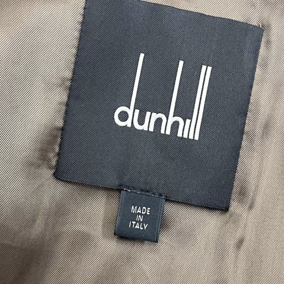 dunhill ダンヒル 羊革 スエードレザー ダブルジップ リブ切替 ボンバージャケット メンズ 近年モデル