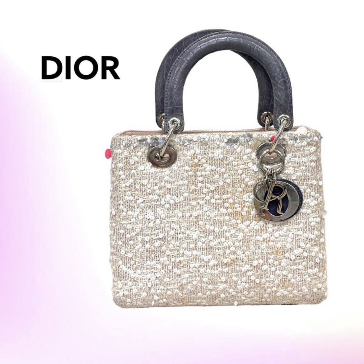 Christian Dior クリスチャン ディオール レディディオール ツイード
