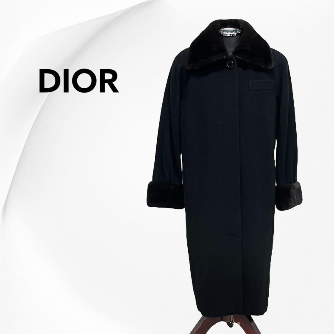 Christian Dior クリスチャン ディオール ウール カシミヤ混 襟袖