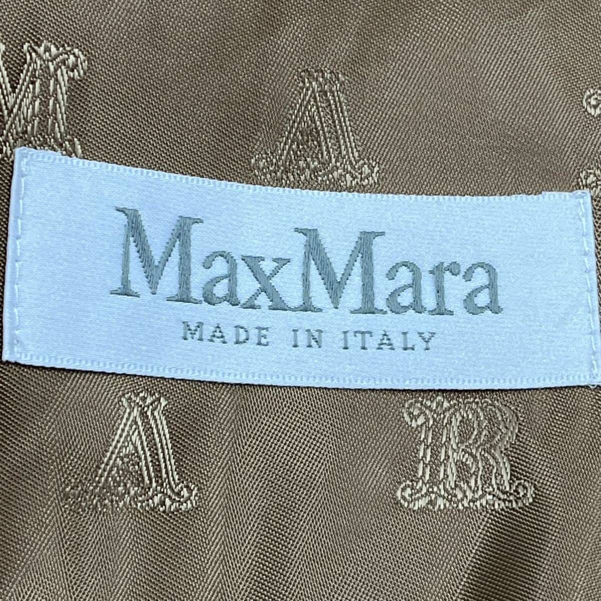 最高級 白タグ MaxMara マックスマーラ 21AW キャメル シルク混 テディベア ケープ コート レディース 473604136_画像5