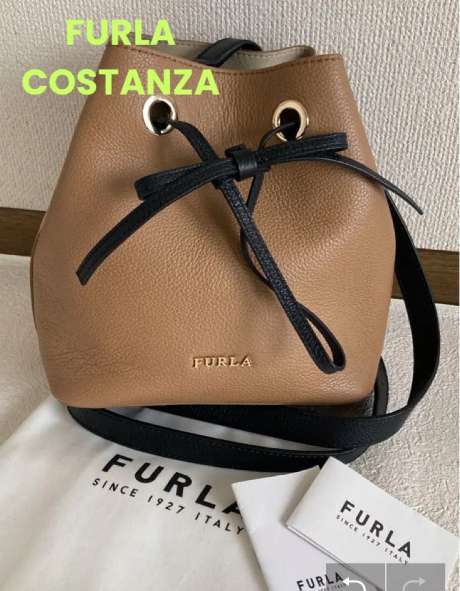 極美品　フルラ　FURLA コスタンザ　キャメル ショルダーバッグ  FURLA  斜め掛け