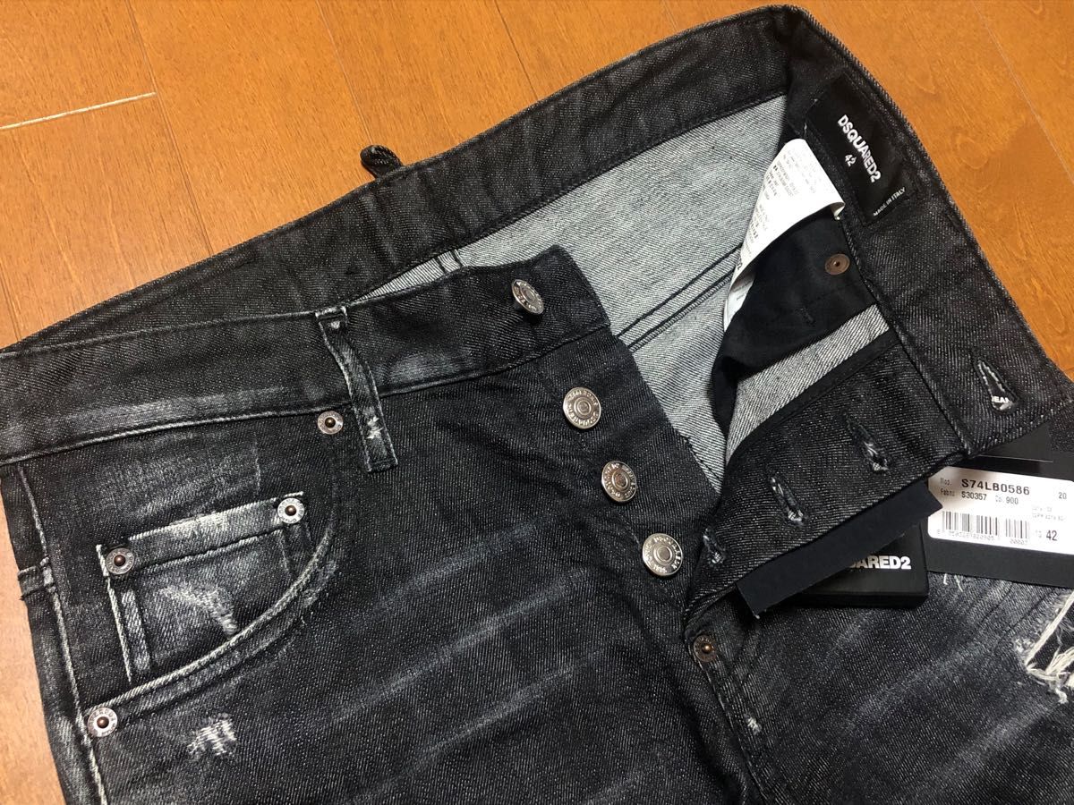 【新品同様 希少 ビッグタグ】DSQUARED2 SKATER JEAN スケーター 42 黒