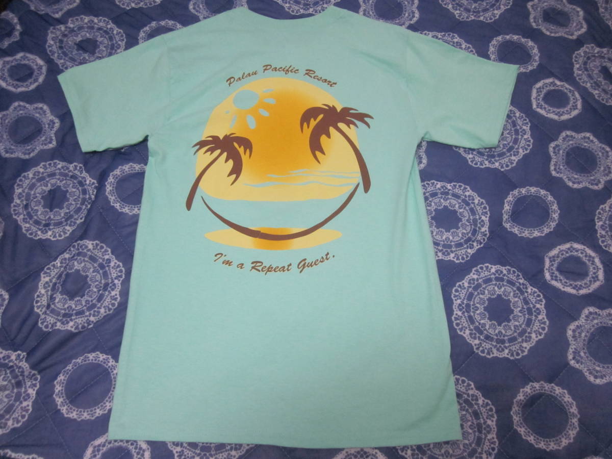 Palau Pacific Resort ペパーミント色の半袖Tシャツ Sサイズ (M程度) HANES製